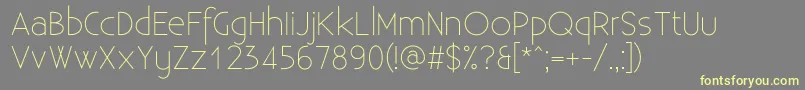 ExistenceLight Font – Yellow Fonts on Gray Background