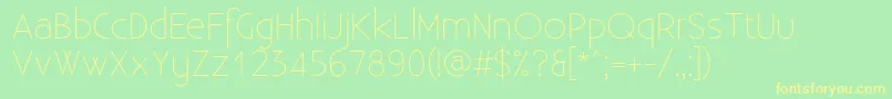 More about ExistenceLight Font ExistenceLight Font – Yellow Fonts on Green Background