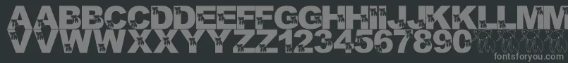 LmsMasterBetaMike Font – Gray Fonts on Black Background