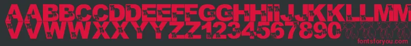LmsMasterBetaMike Font – Red Fonts on Black Background