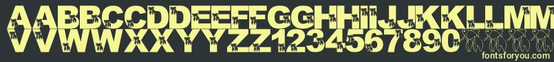 Police LmsMasterBetaMike – polices jaunes sur fond noir
