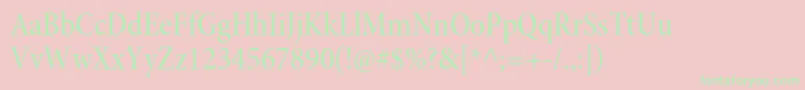 MinionproMediumcnsubh Font – Green Fonts on Pink Background