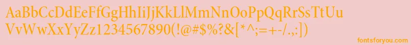 MinionproMediumcnsubh Font – Orange Fonts on Pink Background