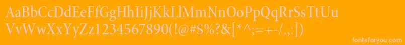 MinionproMediumcnsubh Font – Pink Fonts on Orange Background