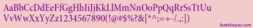 MinionproMediumcnsubh Font – Purple Fonts on Pink Background