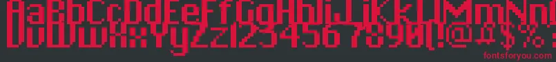 Pix ffy Font – Red Fonts on Black Background