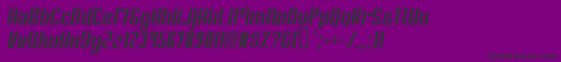 Police SoupertrouperOblique – polices noires sur fond violet