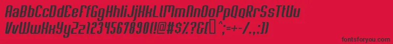 SoupertrouperOblique Font – Black Fonts on Red Background