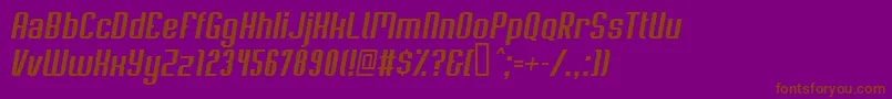 SoupertrouperOblique Font – Brown Fonts on Purple Background