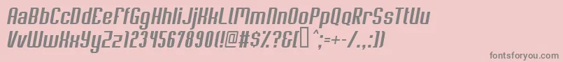 フォントSoupertrouperOblique – ピンクの背景に灰色の文字