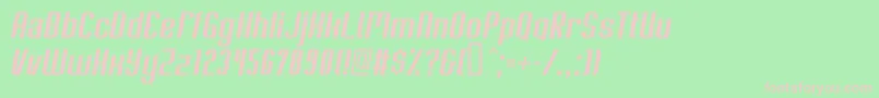 フォントSoupertrouperOblique – 緑の背景にピンクのフォント