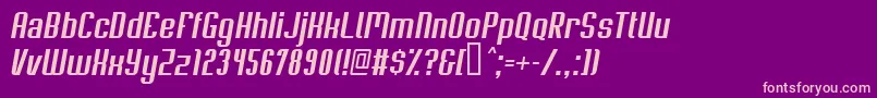 SoupertrouperOblique Font – Pink Fonts on Purple Background