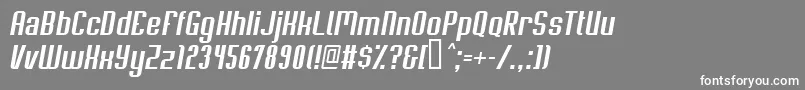 SoupertrouperOblique Font – White Fonts on Gray Background