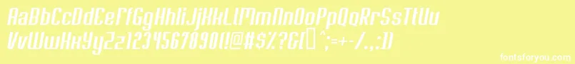 SoupertrouperOblique Font – White Fonts on Yellow Background