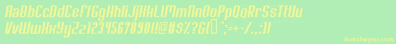 SoupertrouperOblique Font – Yellow Fonts on Green Background