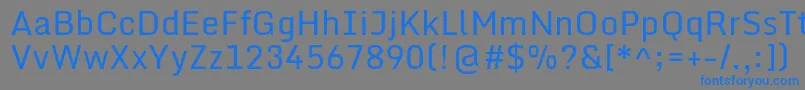 フォントMondaRegular – 灰色の背景に青い文字