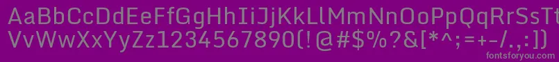 Czcionka MondaRegular – szare czcionki na fioletowym tle