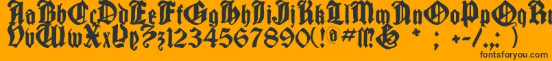 Cantaragotica Font – Black Fonts on Orange Background