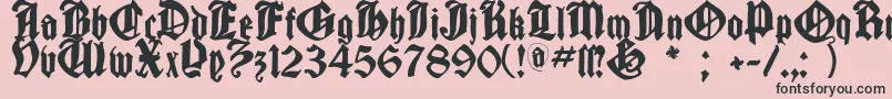 フォントCantaragotica – ピンクの背景に黒い文字