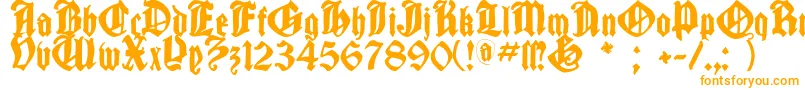 Шрифт Cantaragotica – оранжевые шрифты