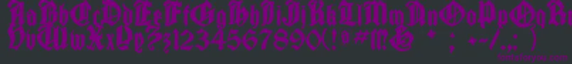 Шрифт Cantaragotica – фиолетовые шрифты на чёрном фоне