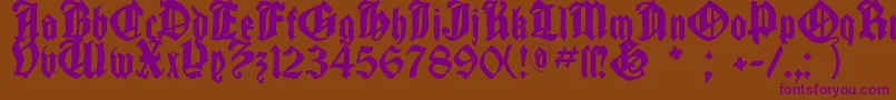 Cantaragotica Font – Purple Fonts on Brown Background