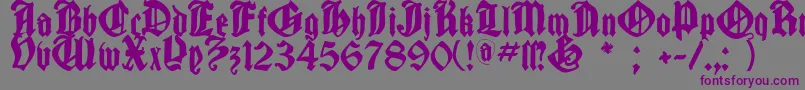 Шрифт Cantaragotica – фиолетовые шрифты на сером фоне