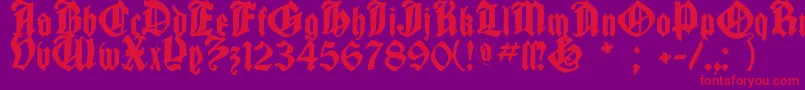 Cantaragotica Font – Red Fonts on Purple Background