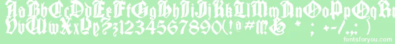 Cantaragotica Font – White Fonts on Green Background