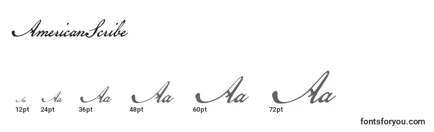 AmericanScribe Font Sizes