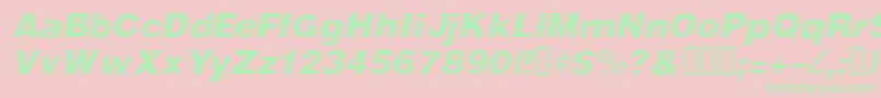 VivassskItalic Font – Green Fonts on Pink Background