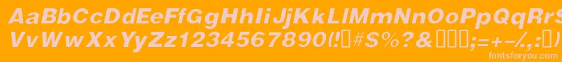Шрифт VivassskItalic – розовые шрифты на оранжевом фоне