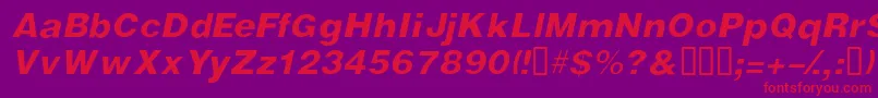 VivassskItalic Font – Red Fonts on Purple Background