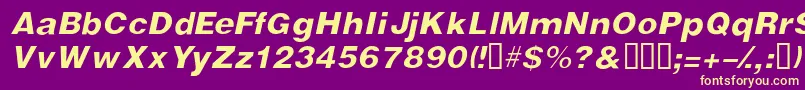 VivassskItalic Font – Yellow Fonts on Purple Background