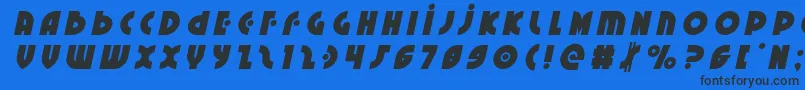 Fonte Neuralnomicontitleital – fontes pretas em um fundo azul