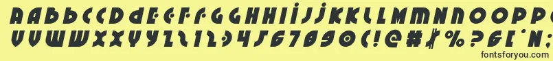Neuralnomicontitleital-Schriftart – Schwarze Schriften auf gelbem Hintergrund