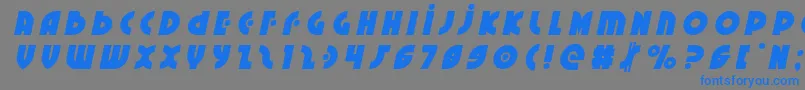 Neuralnomicontitleital-Schriftart – Blaue Schriften auf grauem Hintergrund