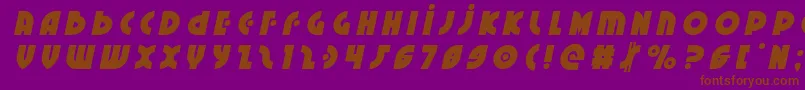 Neuralnomicontitleital-Schriftart – Braune Schriften auf violettem Hintergrund