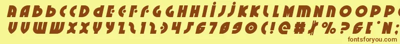 Neuralnomicontitleital Font – Brown Fonts on Yellow Background