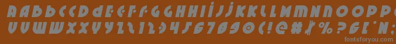 Neuralnomicontitleital Font – Gray Fonts on Brown Background