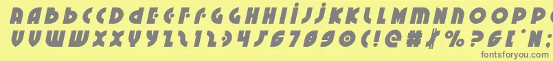 Neuralnomicontitleital-fontti – harmaat kirjasimet keltaisella taustalla