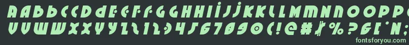 Шрифт Neuralnomicontitleital – зелёные шрифты на чёрном фоне