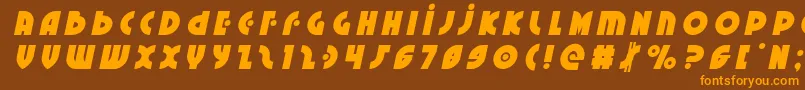 Шрифт Neuralnomicontitleital – оранжевые шрифты на коричневом фоне