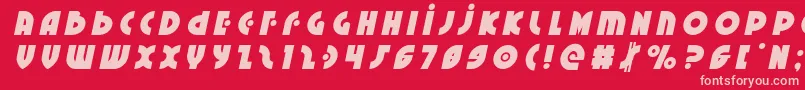 Шрифт Neuralnomicontitleital – розовые шрифты на красном фоне