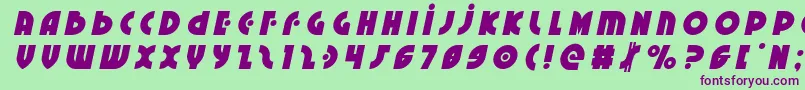 Neuralnomicontitleital-Schriftart – Violette Schriften auf grünem Hintergrund