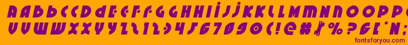 Neuralnomicontitleital Font – Purple Fonts on Orange Background