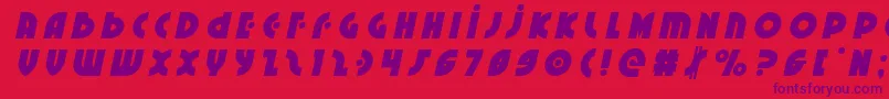 Шрифт Neuralnomicontitleital – фиолетовые шрифты на красном фоне