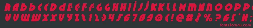 Шрифт Neuralnomicontitleital – красные шрифты на чёрном фоне