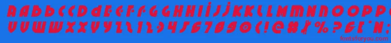 Neuralnomicontitleital Font – Red Fonts on Blue Background