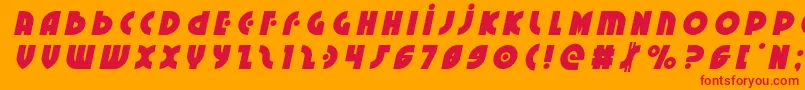 Neuralnomicontitleital Font – Red Fonts on Orange Background